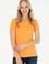 Kadın Turuncu Basic Polo Yaka Tişört