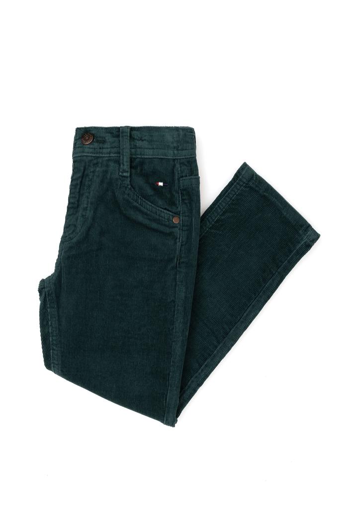 Erkek Çocuk Koyu Yeşil Kanvas Pantolon