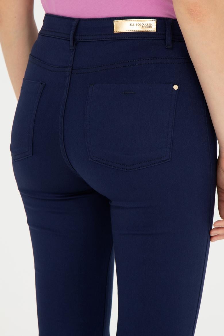 Kadın Lacivert Toothpick Fit Kanvas Pantolon - 50282402001