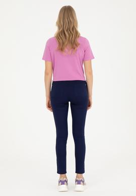 Kadın Lacivert Toothpick Fit Kanvas Pantolon - 50282402001