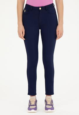 Kadın Lacivert Toothpick Fit Kanvas Pantolon - 50282402001