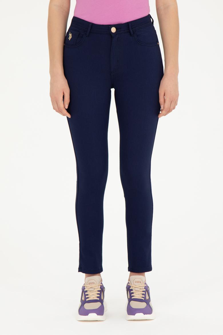 Kadın Lacivert Toothpick Fit Kanvas Pantolon - 50282402001