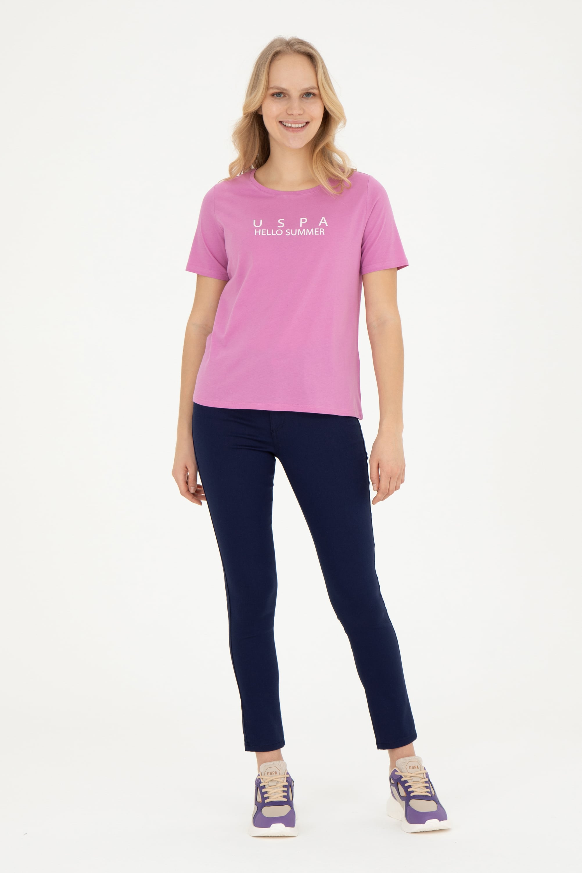 Kadın Lacivert Toothpick Fit Kanvas Pantolon