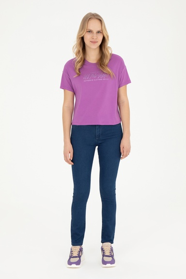 Kadın Mavi Toothpick Fit Jean Pantolon