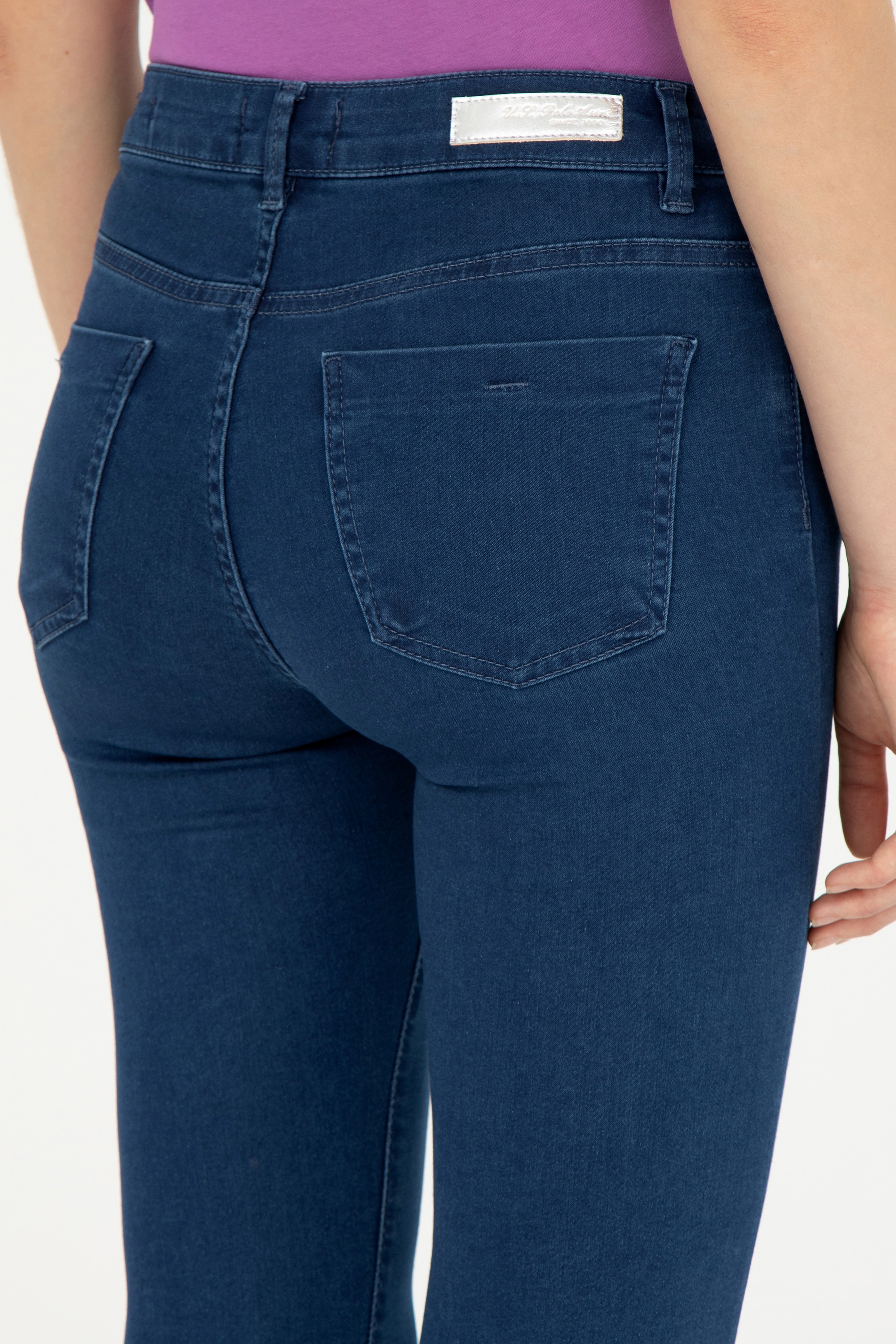 Kadın Mavi Toothpick Fit Jean Pantolon