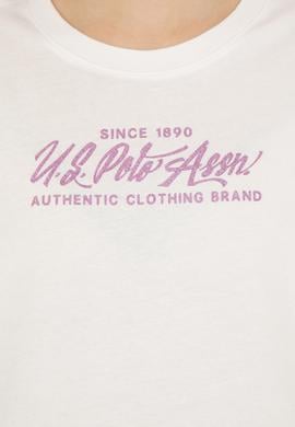 Kadın Ekru Bisiklet Yaka Tişört - 50282898007