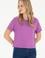 Kadın Mor Bisiklet Yaka Tişört