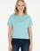 Kadın Mint Bisiklet Yaka Tişört
