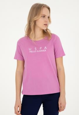 Kadın Menekşe Bisiklet Yaka Tişört - 50282899012