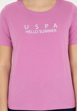 Kadın Menekşe Bisiklet Yaka Tişört - 50282899012