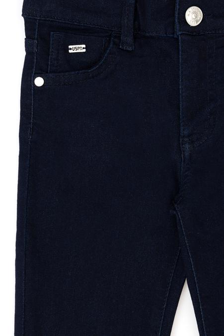 Kız Çocuk Koyu Mavi Jean Pantolon