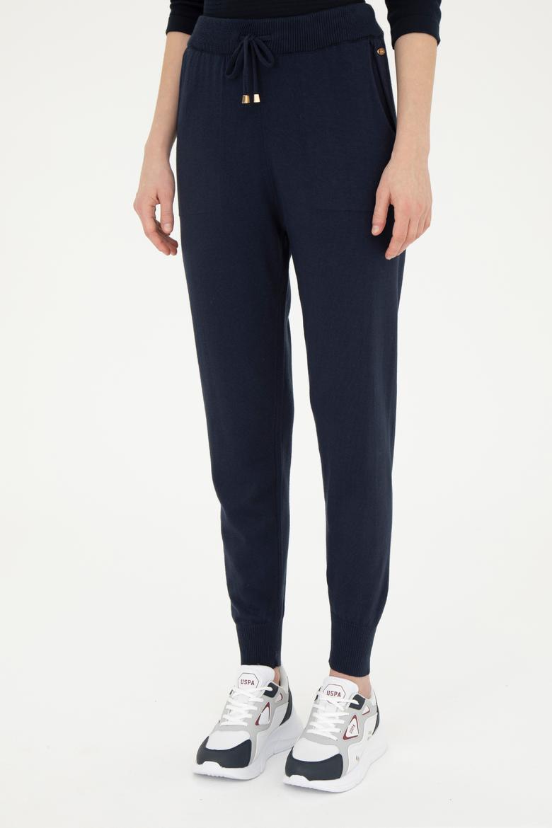 Kadın Lacivert Slim Fit Triko Pantolon - 50276596006