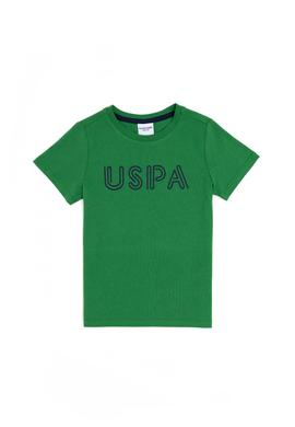 Erkek Çocuk Yeşil Basic Bisiklet Yaka Tişört - 50284813033