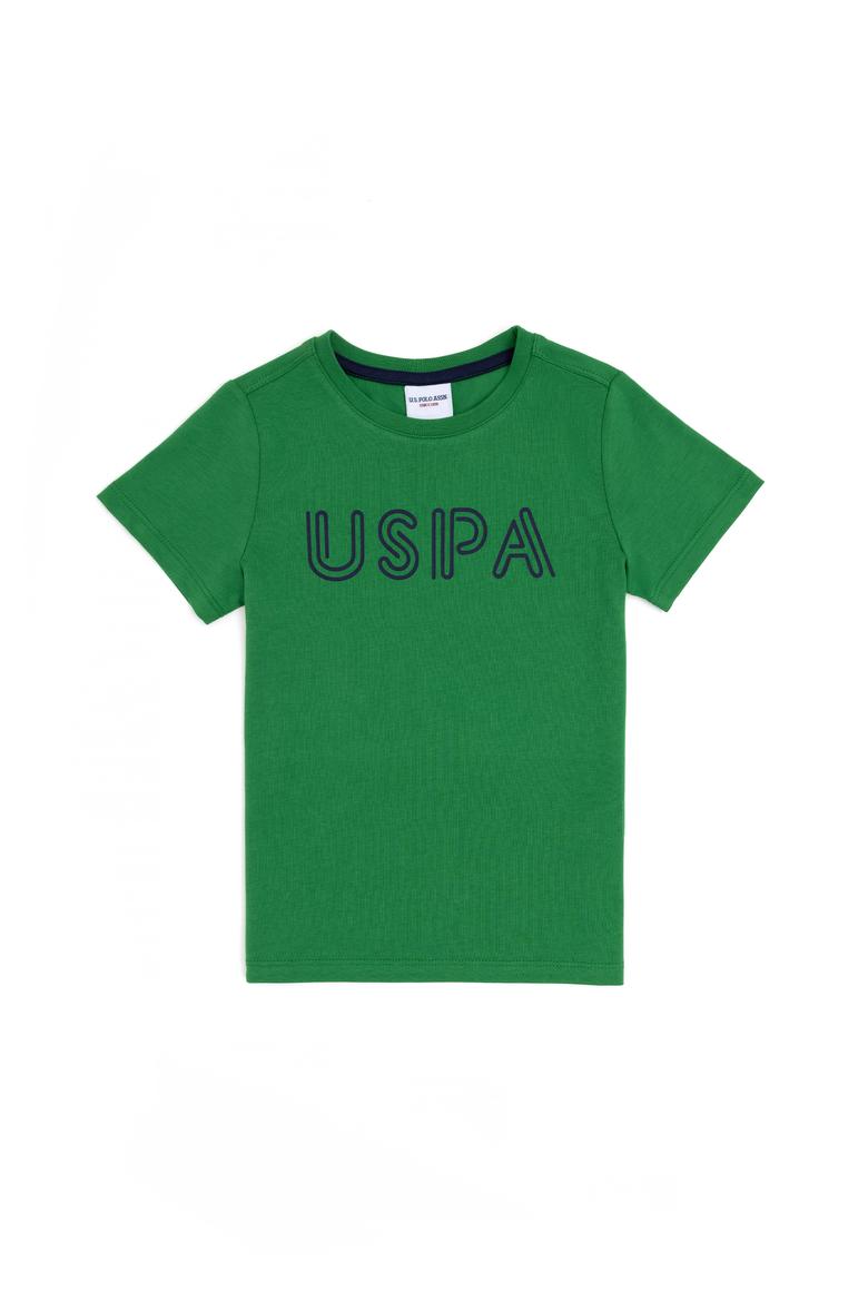 Erkek Çocuk Yeşil Basic Bisiklet Yaka Tişört - 50284813033