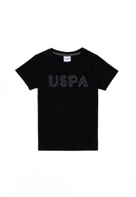 Erkek Çocuk Siyah Basic Bisiklet Yaka Tişört - 50284813039