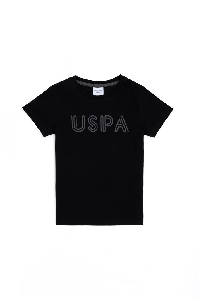 Erkek Çocuk Siyah Basic Bisiklet Yaka Tişört