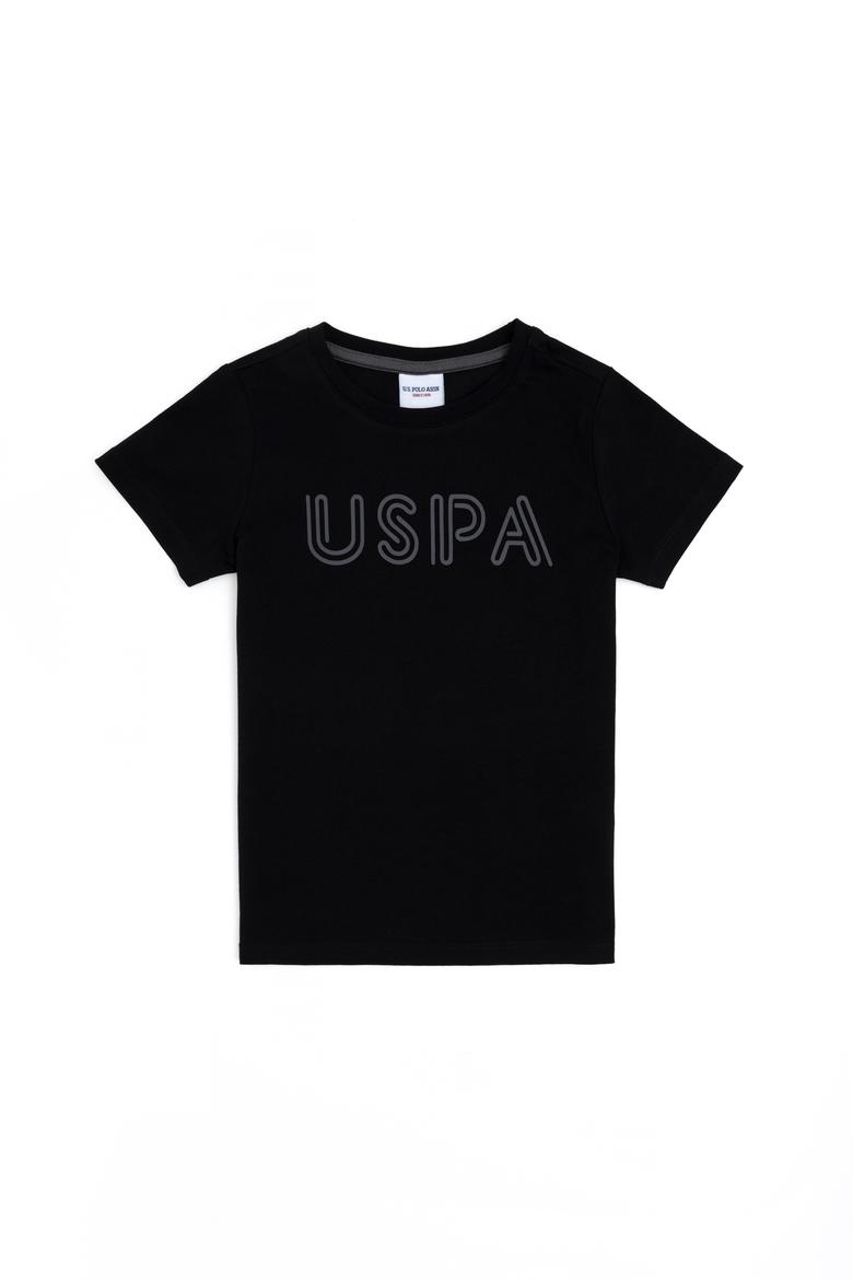 Erkek Çocuk Siyah Basic Bisiklet Yaka Tişört