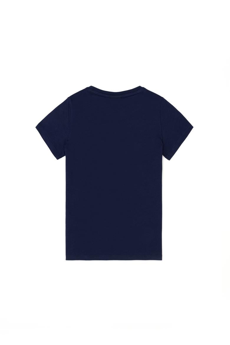 Erkek Çocuk Lacivert Bisiklet Yaka Tişört - 50288053019