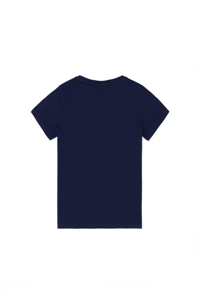Erkek Çocuk Lacivert Bisiklet Yaka Tişört