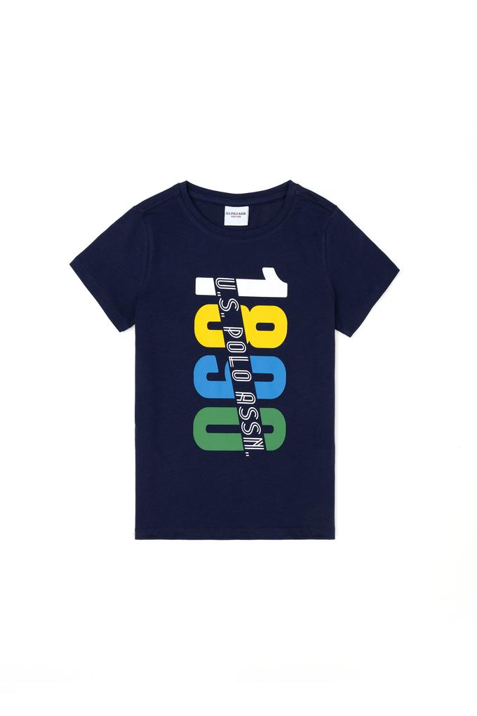Erkek Çocuk Lacivert Bisiklet Yaka Tişört