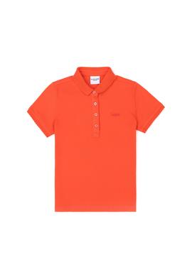 Kız Çocuk Nar Çiçeği Polo Yaka Basic Tişört - 50288501067