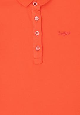 Kız Çocuk Nar Çiçeği Polo Yaka Basic Tişört - 50288501067