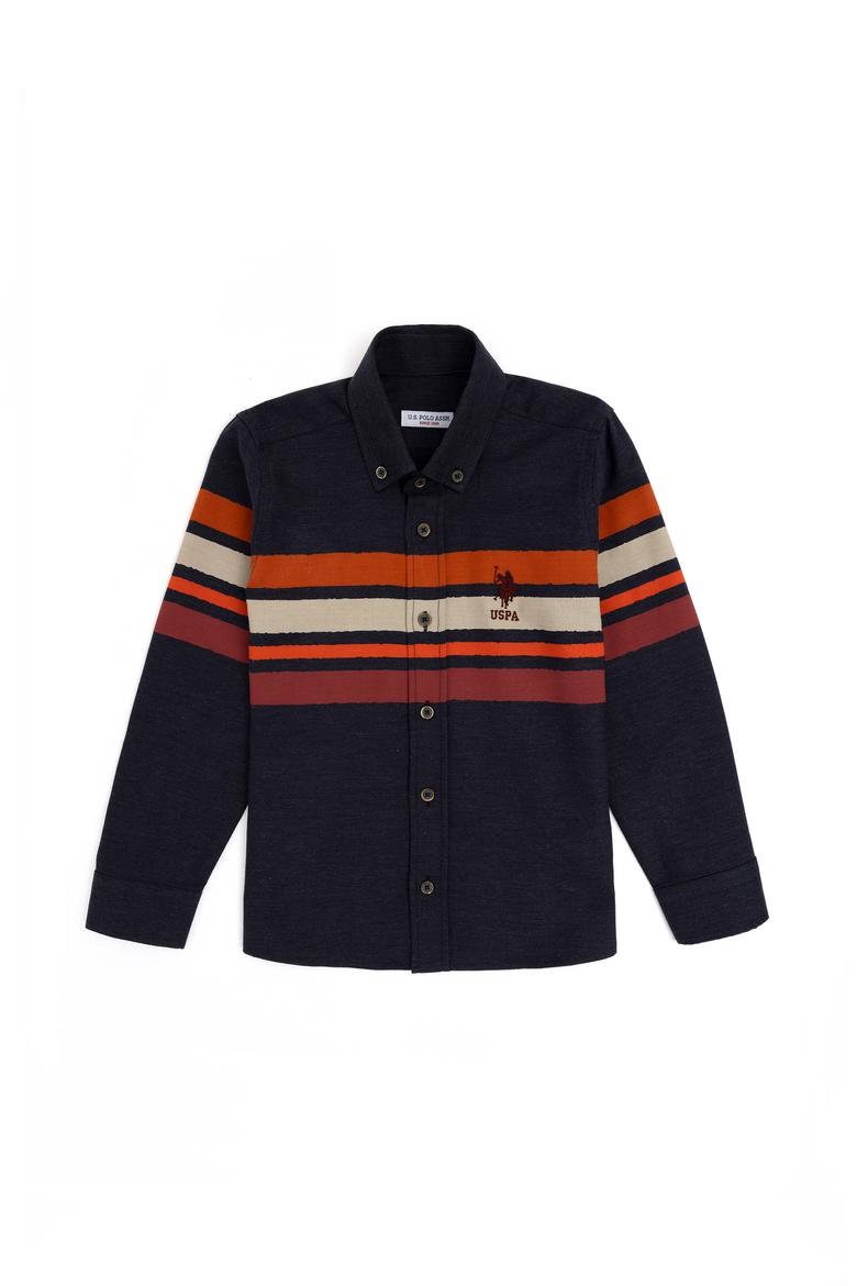 Erkek Çocuk Lacivert Uzun Kollu Gömlek