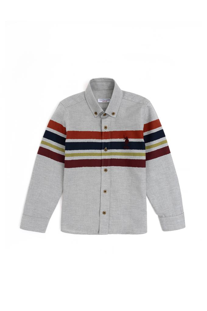 Erkek Çocuk Krem Uzun Kollu Gömlek