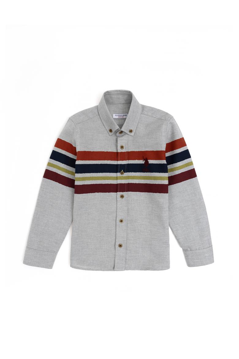 Erkek Çocuk Krem Uzun Kollu Gömlek