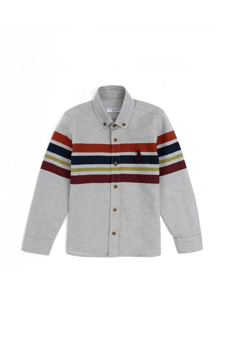 Erkek Çocuk Krem Uzun Kollu Gömlek