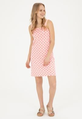 Kadın Nar Çiçeği Bisiklet Yaka Triko Elbise - 50280478004