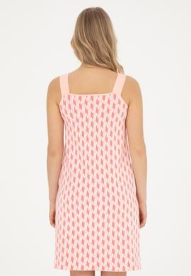 Kadın Nar Çiçeği Bisiklet Yaka Triko Elbise - 50280478004