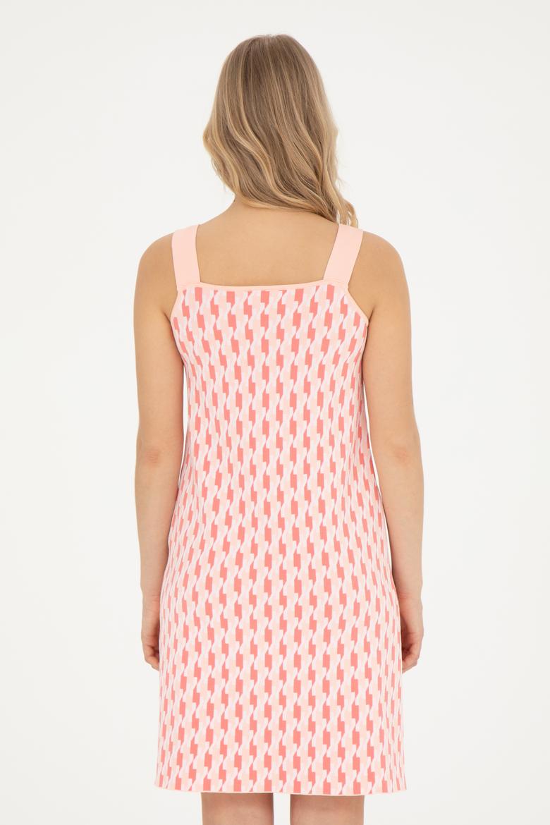 Kadın Nar Çiçeği Bisiklet Yaka Triko Elbise - 50280478004