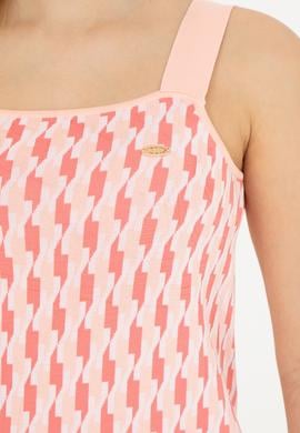 Kadın Nar Çiçeği Bisiklet Yaka Triko Elbise - 50280478004