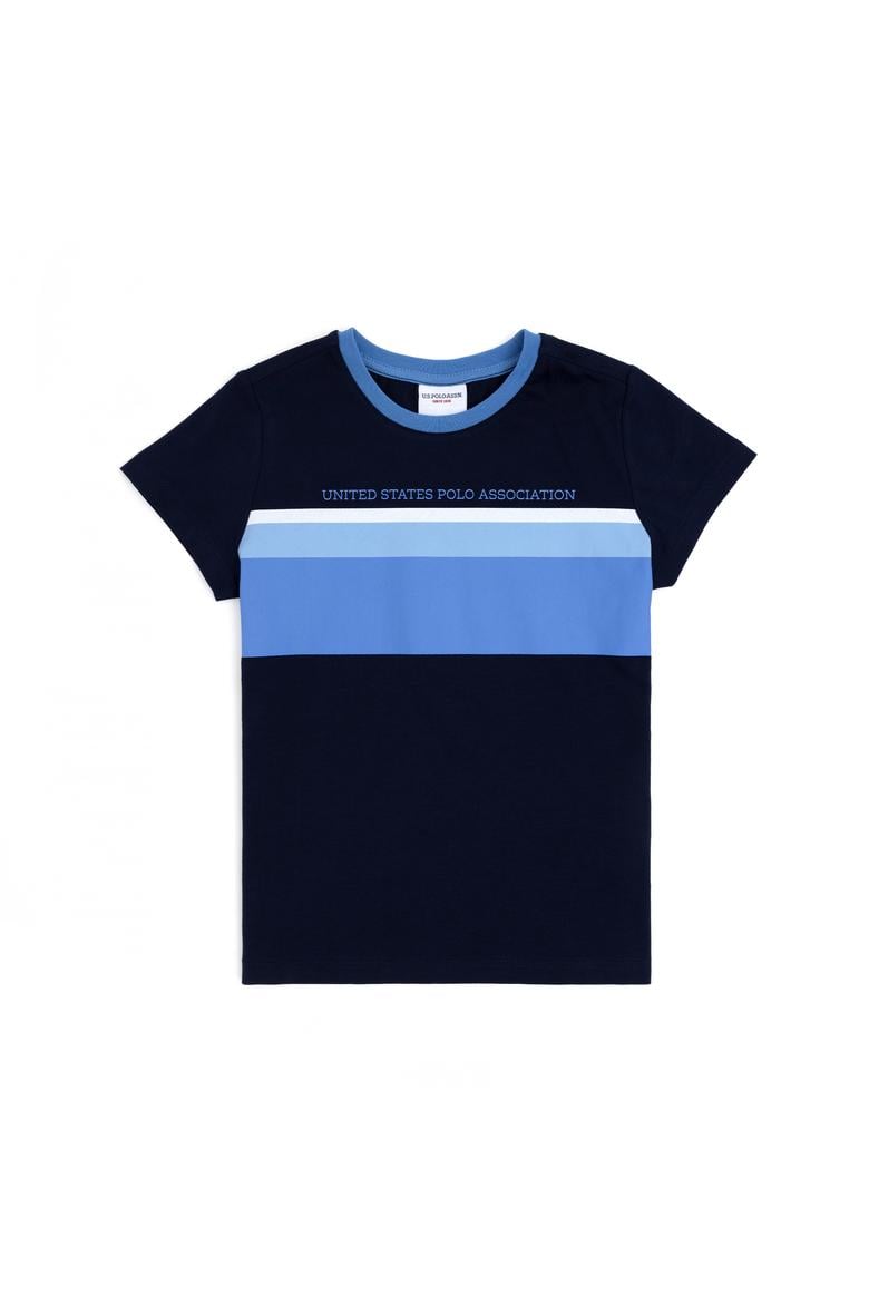 Erkek Çocuk Lacivert Bisiklet Yaka Tişört