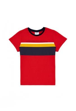 Erkek Çocuk Kırmızı Bisiklet Yaka Tişört - 50284910027