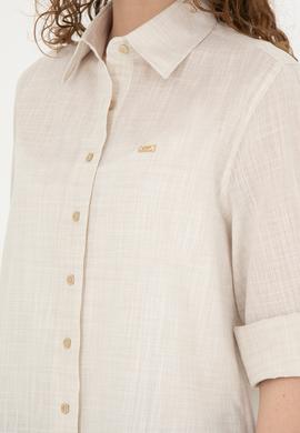 Kadın Açık Haki Uzun Kollu Gömlek - 50283751005