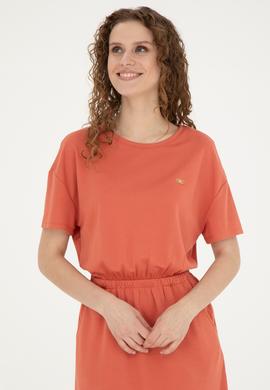 Kadın Pudra Bisiklet Yaka Örme Elbise - 50289205020