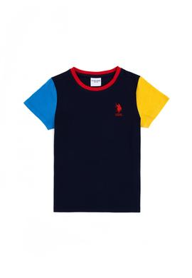 Erkek Çocuk Lacivert Bisiklet Yaka Tişört - 50284824014