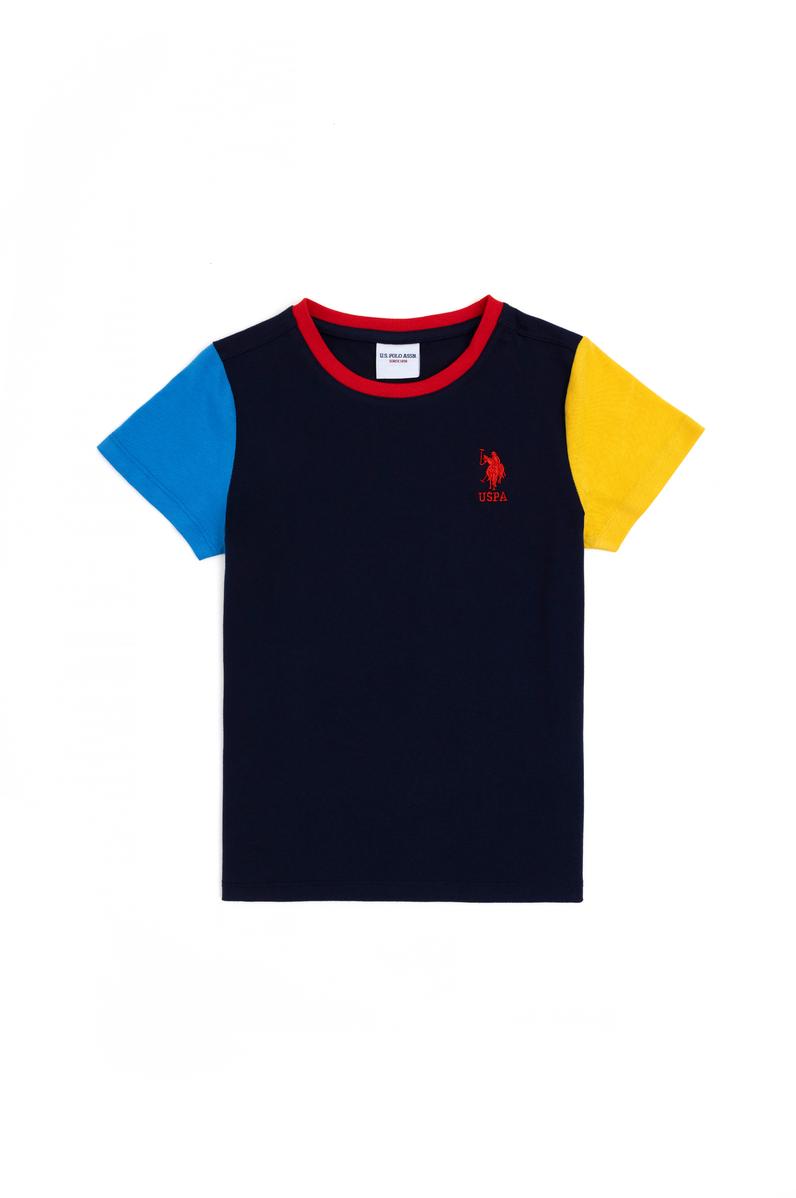 Erkek Çocuk Lacivert Bisiklet Yaka Tişört