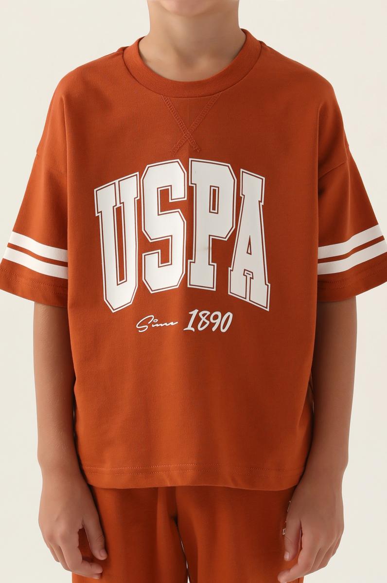 Erkek Çocuk Kiremit Pijama Takımı