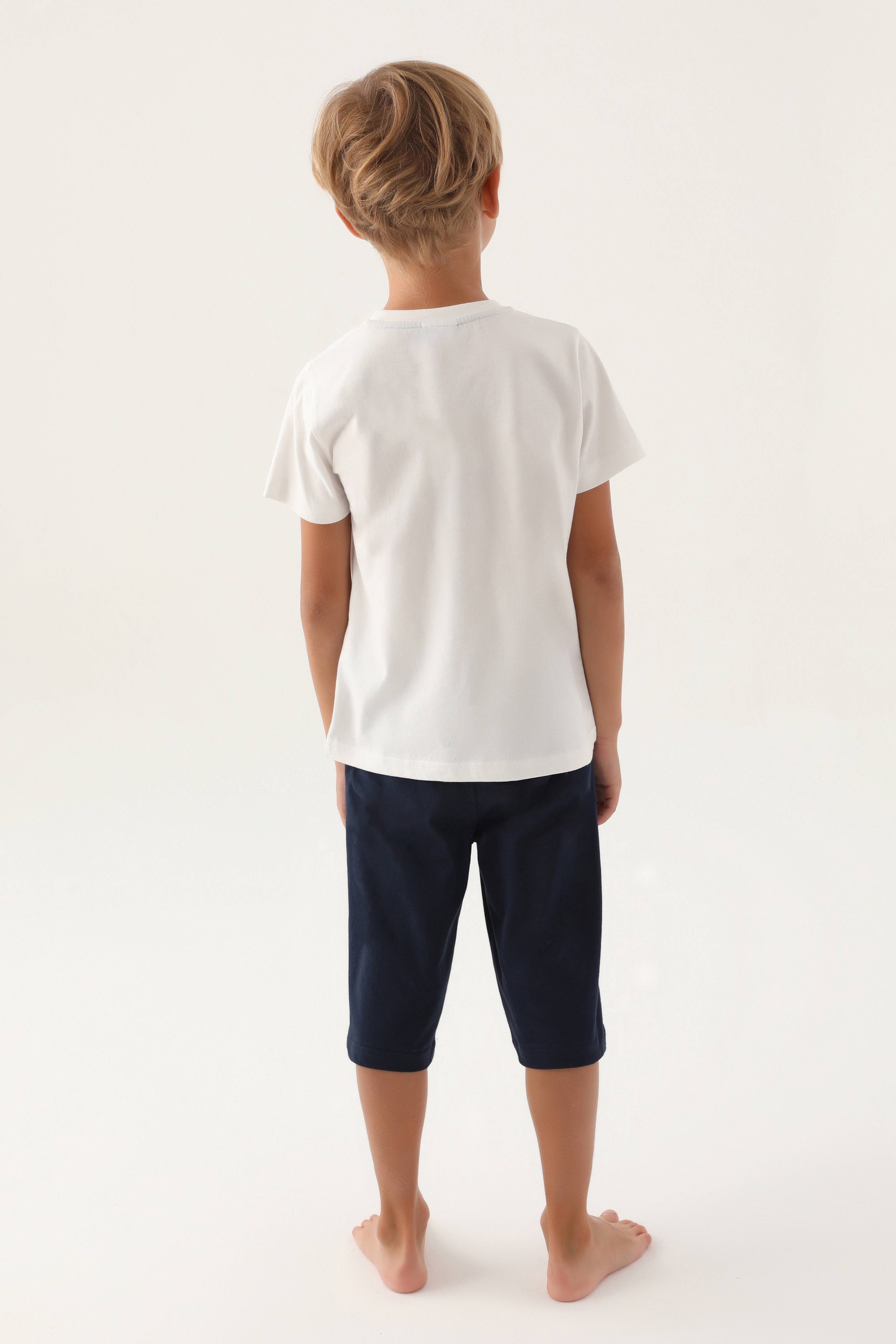 Erkek Çocuk Krem Pijama Takımı - Image 4