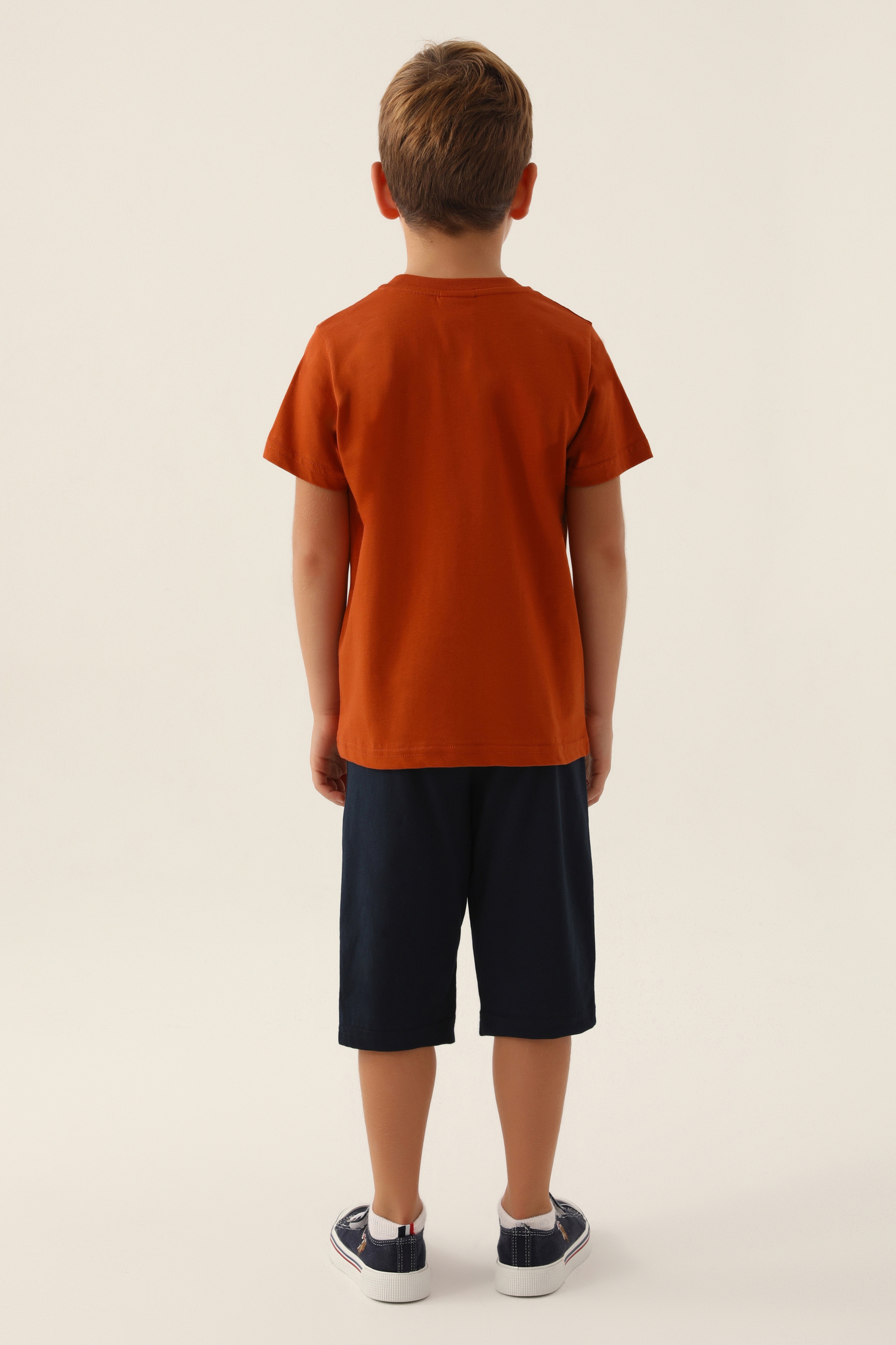 Erkek Çocuk Kiremit Pijama Takımı - Image 4