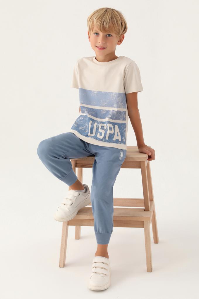 Erkek Çocuk Bej Pijama Takımı