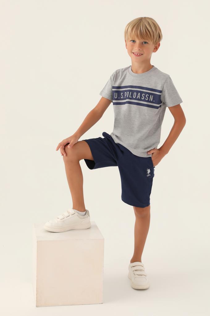 Erkek Çocuk Gri Melanj Pijama Takımı