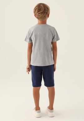 Erkek Çocuk Gri Melanj Pijama Takımı - 50291610007