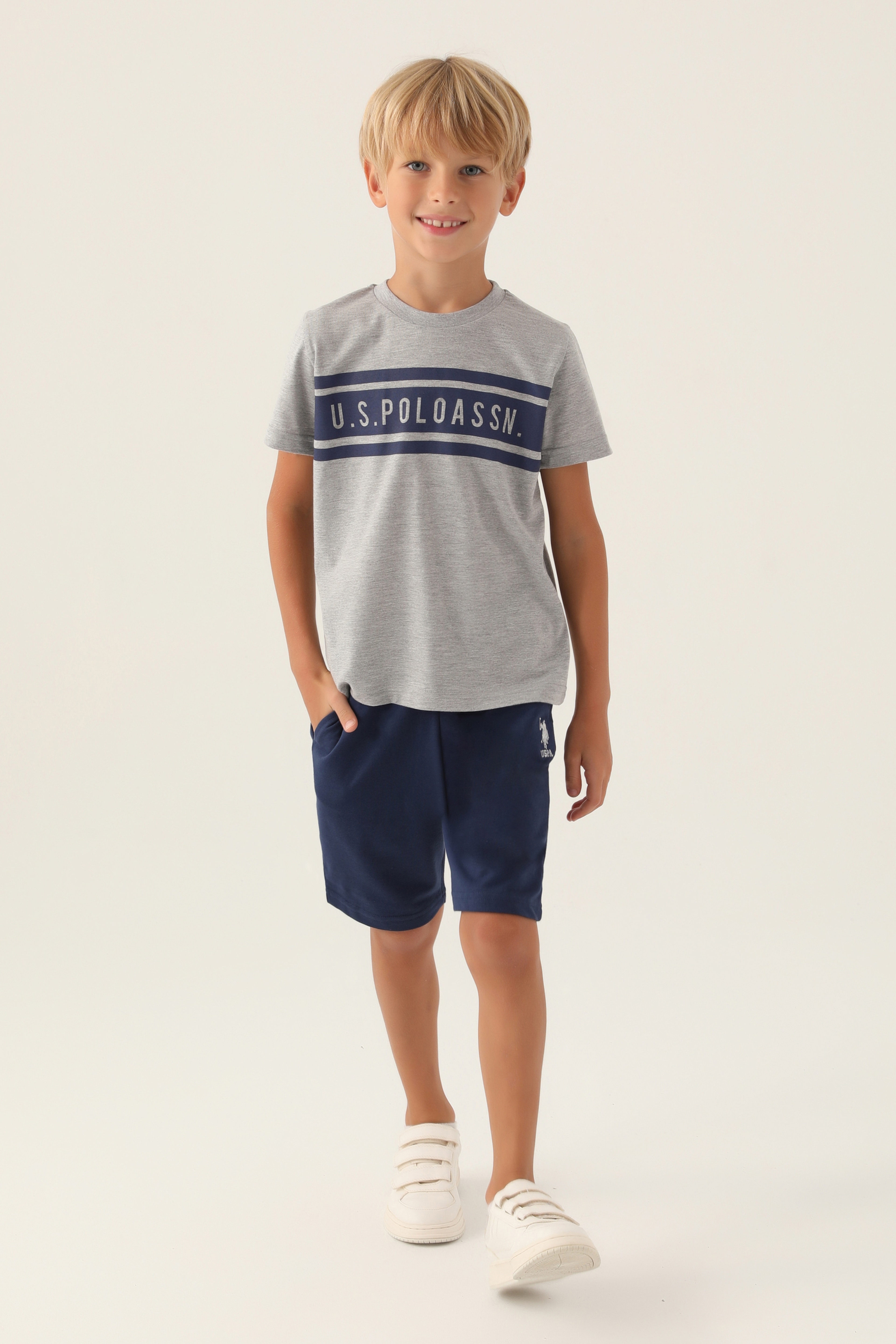 Erkek Çocuk Gri Melanj Pijama Takımı - Image 3