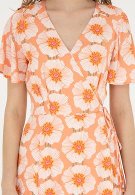 Kadın Somon Midi Boy Dokuma Elbise - 50281047002