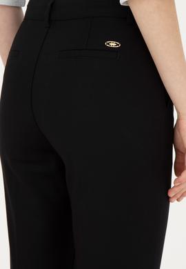 Kadın Siyah Toothpick Fit Kanvas Pantolon - 50281742026