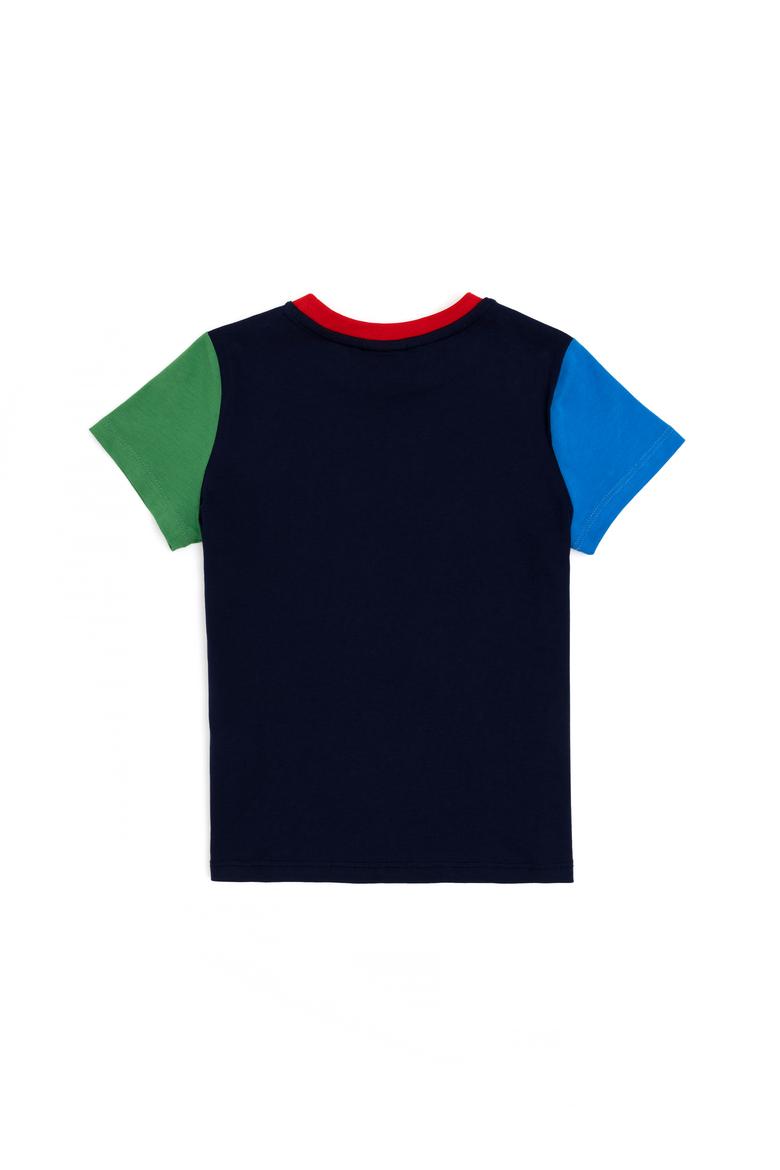 Erkek Çocuk Lacivert Bisiklet Yaka Tişört - 50284822025